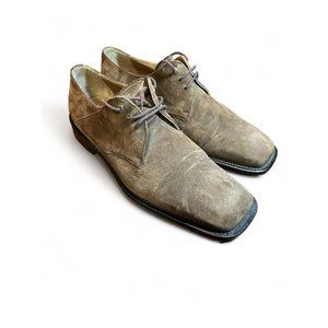 Mezlan Vero Cuoio Squared Toe Mens 9.5 M Brown Suede Leather Dress Shoes